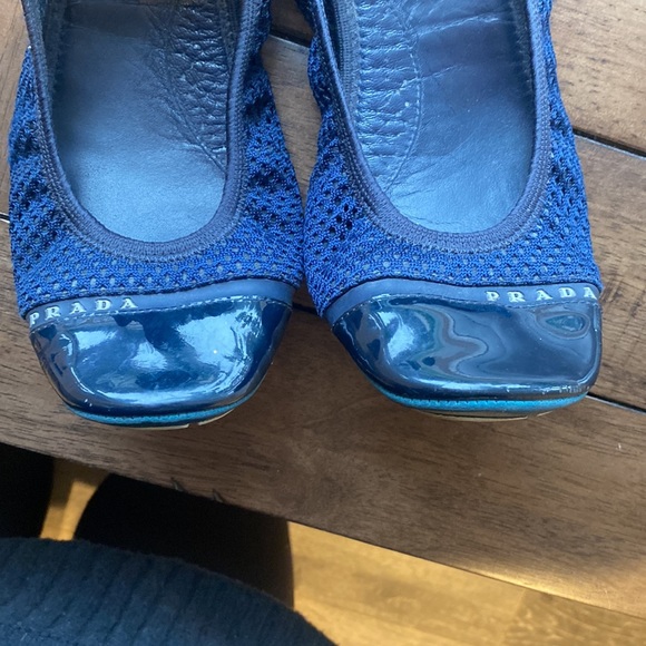 Prada navy blue mesh ballet flats - Picture 3 of 3